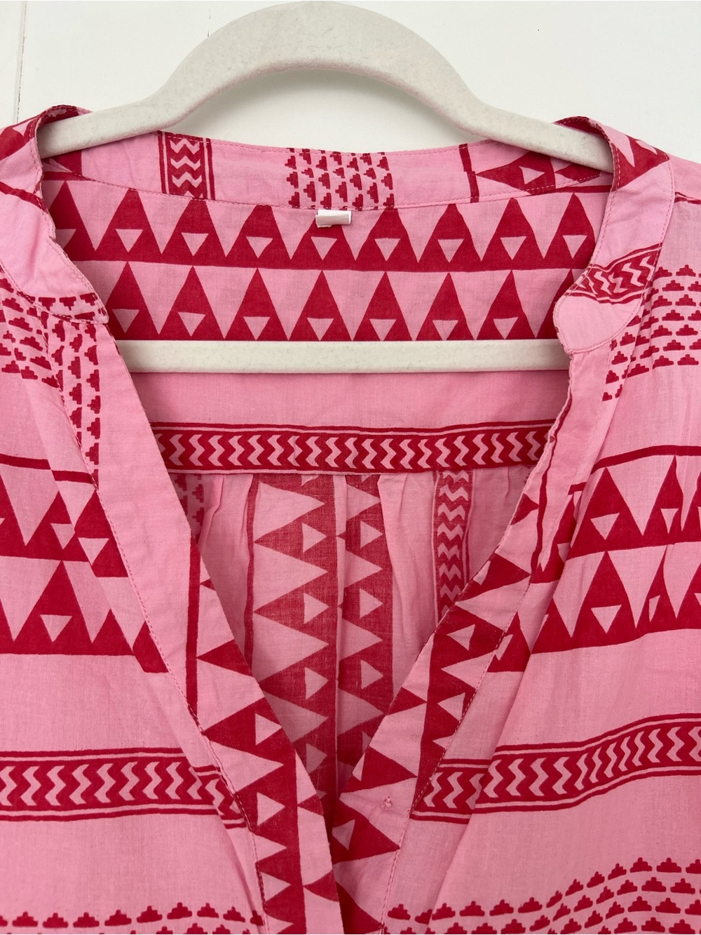 Tuckernuck Pink and Red Geometric Tiered Dress - Picture 2 of 4